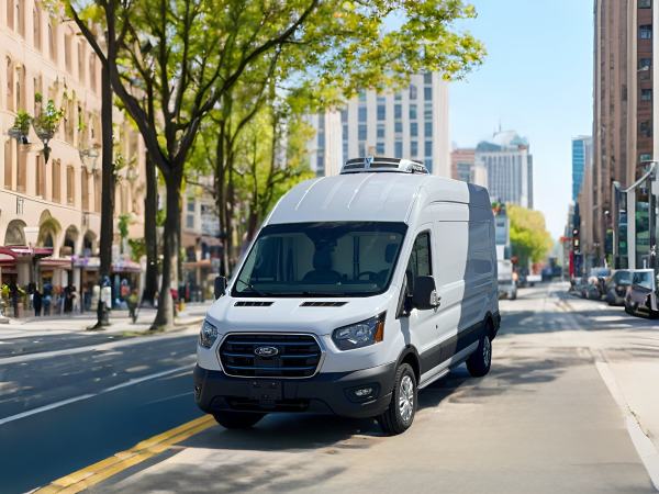 Pluto Single Temp Reefer unit on a Ford Van